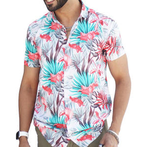 Camisa de hombre con logo personalizado, estampado completo, manga corta, a la moda, con botones, proveedor OEM ODM, camisa de playa de verano para hombre, diseño de plátano - Product Image 1