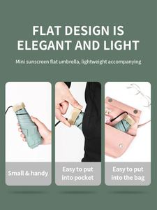 Promotional 5 Folding Umbrella Ultra Light Capsule <b>Mini</b> Pocket Sunshade UV Protection Compact Dependable Factory - Product Image 3