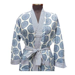 Kimono élégant personnalisé pour femme, cardigan à col en V, robe longue, écoresponsable, protection solaire, paréo de plage, robe ample 100 % coton - Product Image 3