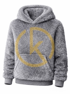 Men's <b>Fur</b> Sherpa-<b>Lined</b> Fleece <b>Hoodie</b> Thermal Long Sleeve Outdoor Tactical Warm Fuzzy Coats Hooded Outwear - Product Image 6
