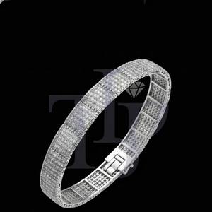 Brazalete de Lujo con Diamantes Incrustados, Oro de 10K/14K, VS1/VS2, Color H-I, Diseño Elegante para Fiestas, Joyería para Mujer - Product Image 4