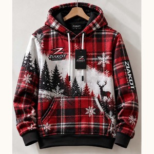 Sudadera con Capucha Deportiva Personalizada de la Industria Ziakot, con Rayas Rojas y Blancas, Blanca y Azul Claro, Venta al Por Mayor Directa - Product Image 5