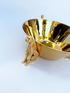 Tazón para servir chocolate con diseño de leopardo, ideal como centro de mesa para eventos, almacenamiento de dulces en la mesa de comedor y exhibición decorativa en mesas auxiliares. - Product Image 2