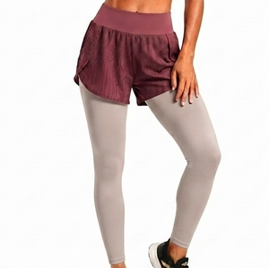 Durable <b>Stitching</b> <b>Legging</b> With Shorts For Women's UV Protection Comfortable Fit Modern Elastic Waist Yoga <b>Legging</b> For Women's - Product Image 1