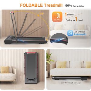 Tapis roulant pieghevole con capacità di 300 libbre con manubrio telecomandato sotto la scrivania da passeggio 300 LB di capacità - Product Image 2