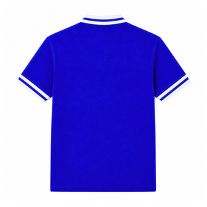 เสื้อโปโล Zeta Phi Beta Sorority สำหรับผู้หญิง สีน้ำเงินขาวลายทาง คอวี ผ้าปิเก้ถัก แขนสั้น ปักลายตราสัญลักษณ์ คอปก - Product Image 3