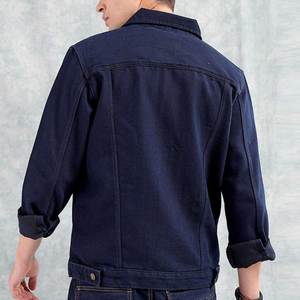 Men's Dark Blue Denim <b>Jacket</b> Skull Print Turn-down Collar Regular Fit Cotton <b>Punk</b> Style Autumn Wear - Product Image 2