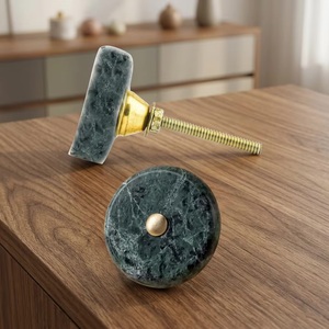 Natural Green Marble Modern Beads Art Furniture Cabinet Door Drawer Pulls <b>Knob</b> for Kitchen <b>Dresser</b> Bedroom Bathroom Outdoor - Product Image 5