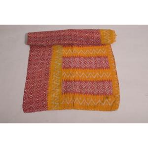 Couverture Kantha indienne faite à la main, motif floral vintage, en coton, réversible, style bohème, écologique, lavable, pour toutes les saisons, pour la maison et la literie - Product Image 3