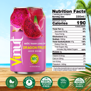 Jus de fruit du dragon 330ml, sans OGM, sans produits laitiers, sans gluten, marque privée, échantillon gratuit - Product Image 2