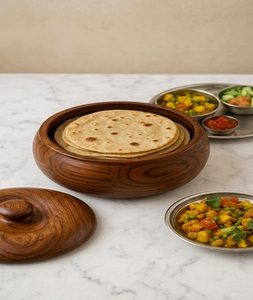 Boîte à Chapati en Plastique Poli de Qualité Supérieure, Écologique et Compatible Lave-Vaisselle, Design Américain, Bol de Service avec Couvercle pour Roti et Aliments F S - Product Image 4
