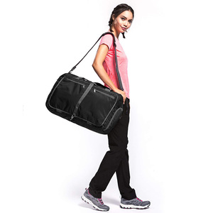 Custom Large Capacity <b>Navy</b> Blue Nylon Duffle <b>Bag</b> with Zipper Pockets and Soft Handles Fitness <b>Bags</b> - Product Image 5