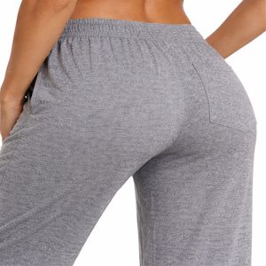 Women Casual Wide Leg Sweatpants Soft Cotton Lounge Pants Elastic Waist Breathable Quick Dry 220g Adjustable <b>Drawstring</b> <b>Trouser</b> - Product Image 6