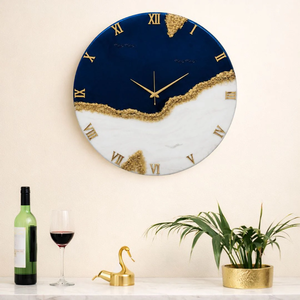 Modern Resin Round <b>Digital</b> Wall <b>Clock</b> with Roman Numerals Mirror Effect Antique Style Battery Powered for Office - Product Image 3