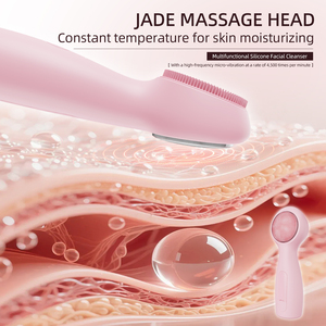 Masseur facial à LED 7 couleurs, vibration sonique, nettoyage en profondeur, chauffage à température constante, brosse nettoyante faciale en silicone - Product Image 6
