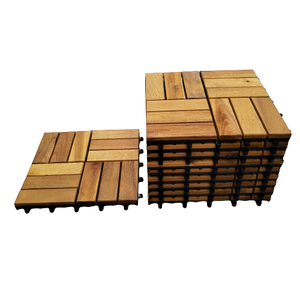 Dalles de terrasse emboîtables en bois moderne 300x300mm, revêtement de sol écologique pour extérieur, intérieur, jardin, terrasse, cour - Product Image 2