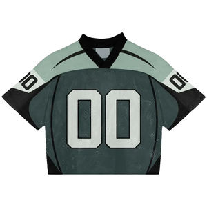 Maillot de football surdimensionné personnalisé pour hommes, style streetwear, en maille, pour l'entraînement, vente en gros - Product Image 2