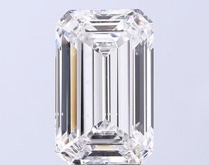 Bague de fiançailles sur mesure haut de gamme, diamant blanc de laboratoire taille émeraude, 5,02 carats, couleur E, clarté VS2, finition excellente. - Product Image 1