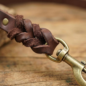 Genuine leather <b>braided</b> pet collar designed for durability comfort and stylish daily wear for dogs for sale in affordable price - Product Image 4
