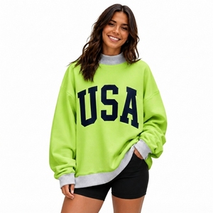 Nouveau style, sweat-shirt à col montant avec logo frontal pour femme, collection hiver-automne, marque privée, vente en gros, usage quotidien - Product Image 1