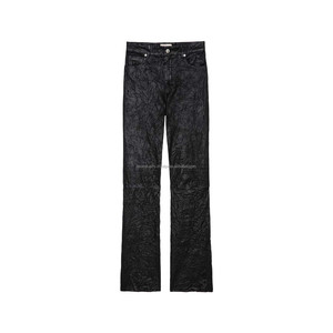 Pantalon d'hiver décontracté pour femme à taille haute 100% lin imperméable et écologique / Pantalon en lin véritable personnalisé / Pantalon de haute qualité - Product Image 3