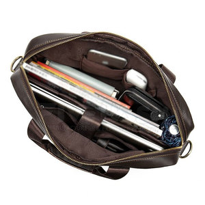 Men Leather Laptop Bag Stylish And Durable Design With Multiple Pockets Ideal For Business Travel Office And Daily Carry Use - Product Image 5