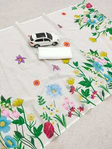 Nuevo traje Sari de lino Kanchipuram para mujer elegante estilo indio y pakistaní para bodas y fiestas en India - Product Image 4