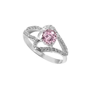 Anillo de Morganita Rosa, Plata de Ley 925, Corte Redondo, Chapado en Oro de 14K, Joyería Hecha a Mano, Regalo de Compromiso - Product Image 2