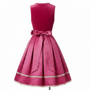 Vestido Dirndl para Mujer, Personalizado, Tela Transpirable, Bordado Alemán, Largo hasta la Rodilla, Sin Mangas, Traje Tradicional para Fiestas - Product Image 2