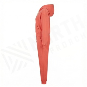 Ensemble sweat-shirt à capuche et pantalon de jogging pour femme, couleur unie, manches longues, tenue décontractée pour l'automne - Product Image 3