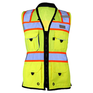 Chaleco Reflectante de Alta Resistencia, Ropa de Trabajo de Alta Visibilidad con Franjas Reflectantes para Trabajadores de la Construcción de Carreteras - Product Image 3