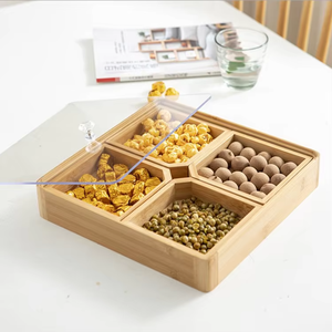 <b>Cheap</b> 1 Compartment Storage Container Sectional Tray Wooden Candy Tray Dried Fruit <b>Box</b> Kitchen American Style Polished - Product Image 3