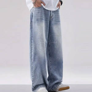 Pantalones vaqueros holgados al por mayor con MOQ bajo para hombre, pantalones vaqueros holgados de diseño moderno hechos a medida para la venta - Product Image 5