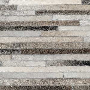 Alfombra de cuero moderna hecha a mano lavable antideslizante alfombra de rayas abstractas para la decoración del hogar y de picnic - Product Image 1