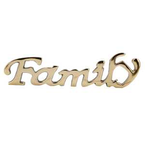 L 15.88 x W 1.91 x H 6.35 cm Family Wall Art Handmade Gold Plated Modern Decor Living Room Sculpture - Product Image 1