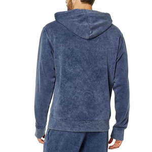 Fabricante de Conjuntos Deportivos Personalizados, Sudadera con Capucha y Pantalones Deportivos con Parches y Lavado Ácido, Conjunto Deportivo con Pantalones Acampanados, Sudaderas con Capucha para Hombre - Product Image 2
