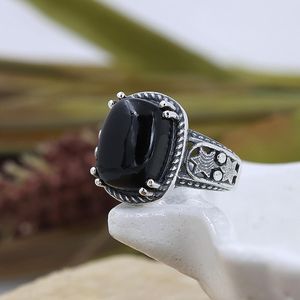 Natural Black Onyx Faceted Oval Shape 925 Sterling <b>Silver</b> Fashion Ring Fine Onyx Gemstone Ring For Women Wholesale Jewelry Bulk - Product Image 4