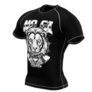 Rashguard écologique à manches courtes en Spandex et Polyester, anti-bactérien, vêtement de sport UPF50+, motif uni, col rond - Product Image 2