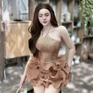Robe longue à fleurs pour femmes, décontractée, bon prix, naturelle, lavable, emballage personnalisé, fabricant vietnamien - Product Image 1