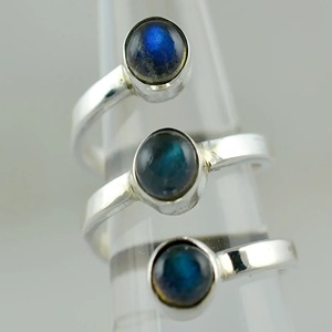<b>Labradorite</b> <b>Ring</b> 925 Sterling Silver Handmade Boho Statement Promise Jewelry for Women Natural Round Shape Gemstone Jewelry - Product Image 2