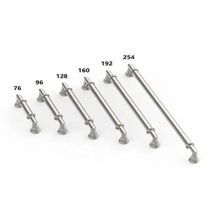 Trending <b>Brass</b> Bar <b>Pull</b> Handle Nickel Finished Minimalist Style Furniture Hardware Kitchen Cabinet <b>Pull</b> Bathroom Bedroom Handle - Product Image 1