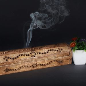 Support rustique en bois fait main pour bâtonnets d'encens – Idéal pour temple, prière, méditation, yoga – Présentoir décoratif naturel - Product Image 5