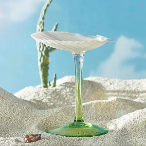 Verres à Martini Faits Main en Coquillages, Double Paroi, Sans Plomb, Écologiques, Luxe, pour Mariages en Bord de Mer, Restaurants, Hôtels, Fêtes - Product Image 1