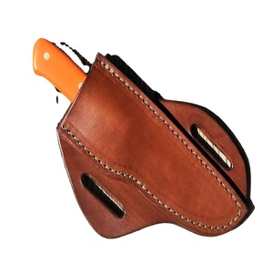 Funda de Cuero Vacuno Hecha a Mano para Cuchillos de Acero de Damasco, con Presilla Universal para Cinturón, Compatible con OEM, Grado Industrial, para Caza - Product Image 1