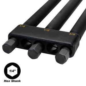 Jeu d'adaptateurs de douilles à chocs professionnels en phosphate de manganèse, 9 pièces, tige hexagonale de 1/4 pouce - Product Image 3