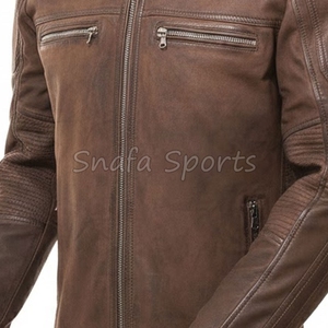 New Arrivals Wholesale Price High Quality Design Men Leather <b>Jacket</b> <b>Slim</b> <b>Fit</b> Comfortable Low Price Leather <b>Jacket</b> For Man - Product Image 3