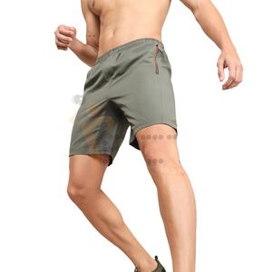 Short de sport noir en spandex avec cordon de serrage et logo personnalisé de haute qualité Short de sport d'entraînement athlétique pour hommes - Product Image 3