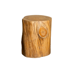 Tabouret en teck biologique fait main de style rustique de luxe ARTERRA pour projets hôteliers et de villas - Product Image 1