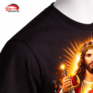 Camiseta Cristiana Personalizada para Hombre, 100% Algodón, con Diseño de Jesús, Antiarrugas, Transpirable, Manga Corta, Cuello Redondo, Casual - Product Image 6