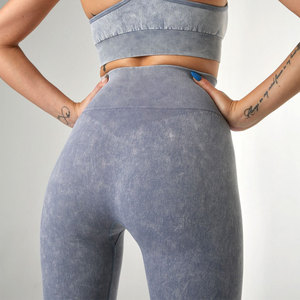 Womens Grey Seamed Solid Eco-Friendly Sports Bra & <b>Zip</b>-<b>Up</b> <b>Jacket</b> Set High Waisted Yoga Leggings Crop Top Set - Product Image 3
